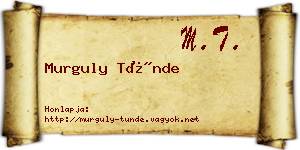 Murguly Tünde névjegykártya