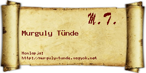 Murguly Tünde névjegykártya